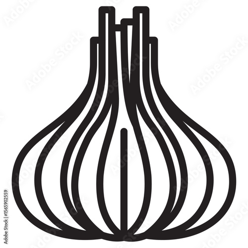 shallots icon vector illustration isolated sign