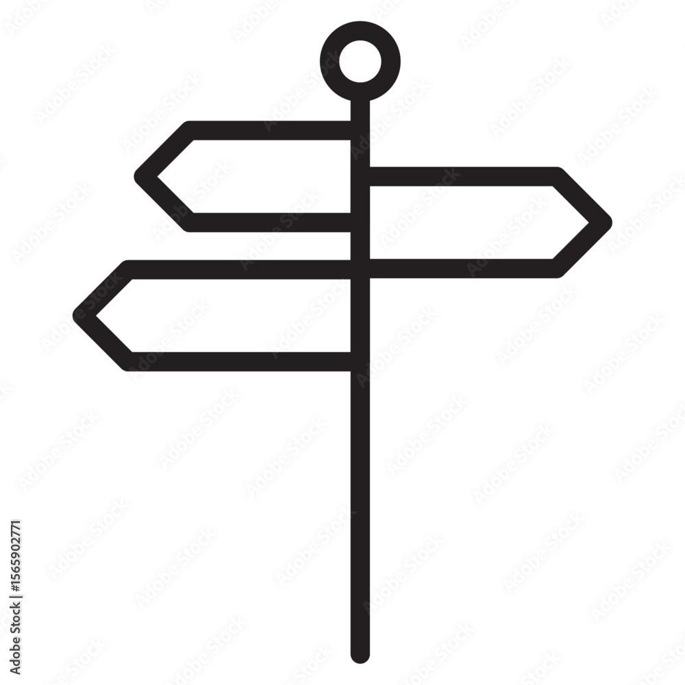 Obraz premium signpost icon vector illustration isolated sign