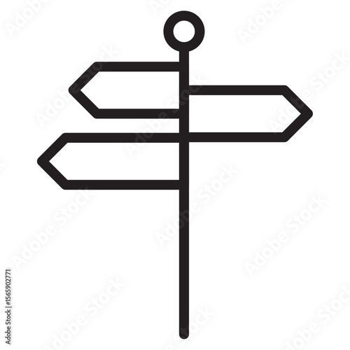 signpost icon vector illustration isolated sign