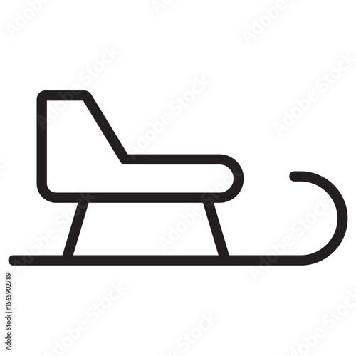 Sled icon vector illustration isolated sign