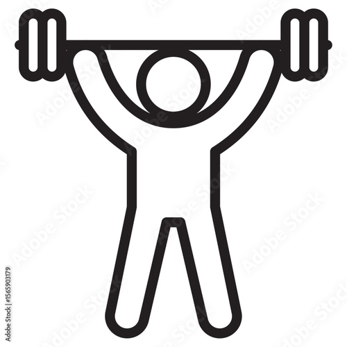 strength training icon vector illustration isolated sign