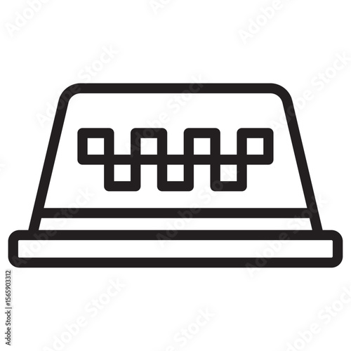 Taxi lamp icon vector illustration isolated sign