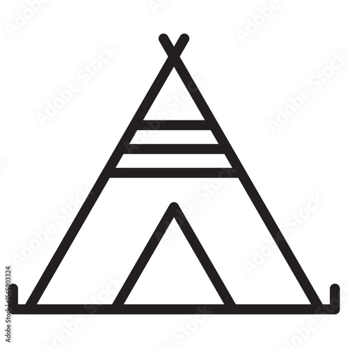 Teepee icon vector illustration isolated sign