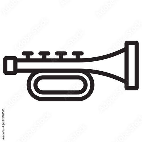 Trumpet icon vector illustration isolated sign