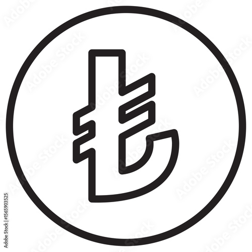 Turkish lira icon vector illustration isolated sign