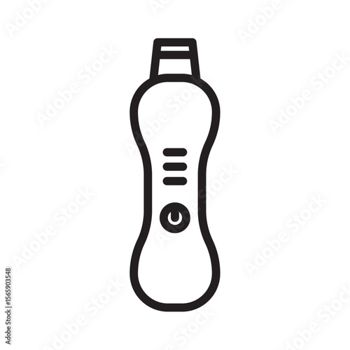 Ultrasonic face skin scrubber icon vector illustration isolated sign