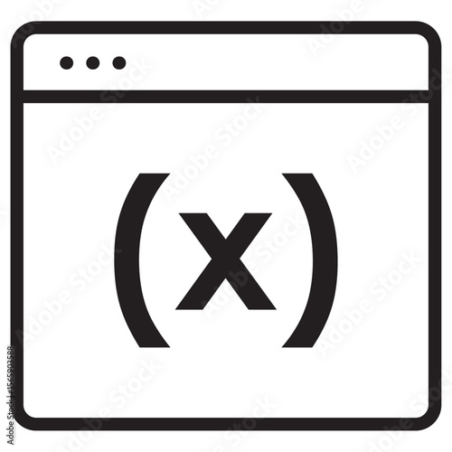 Variable symbol icon vector illustration isolated sign