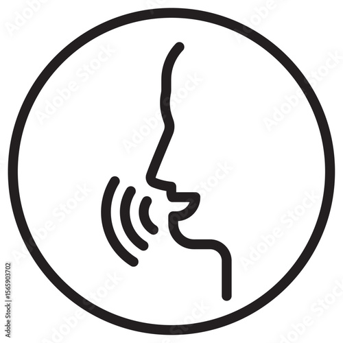 Voice recognition icon vector illustration isolated sign