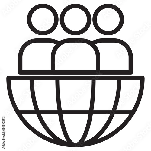 World population icon vector illustration isolated sign