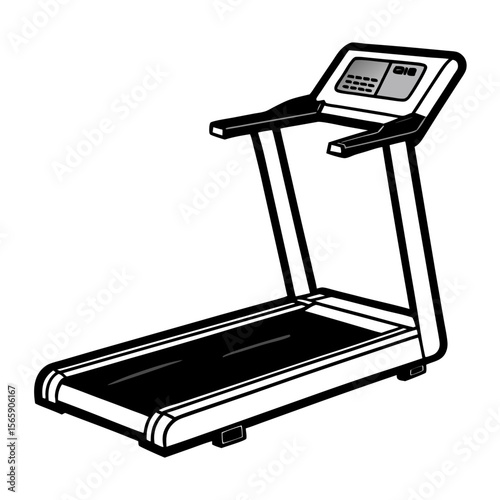 Modern treadmill machine for cardio exercise and fitness training