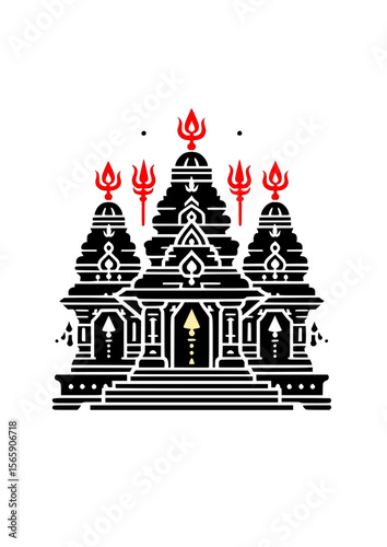 Hindu temple icon