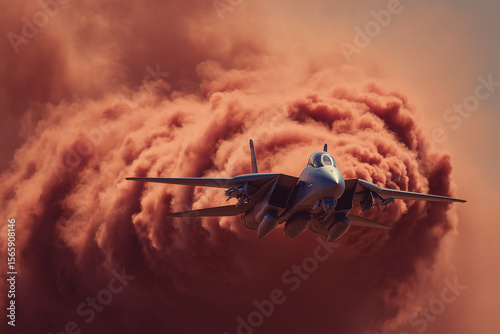 F15 dust cloud behind