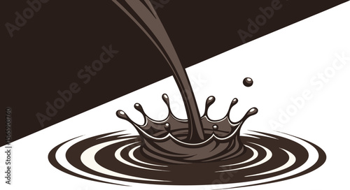 chocolate splash liquid drop swirl dessert sweet art