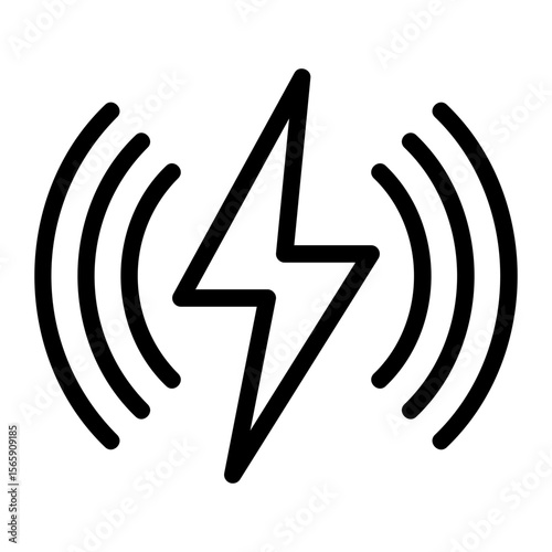 wireless charging line icon