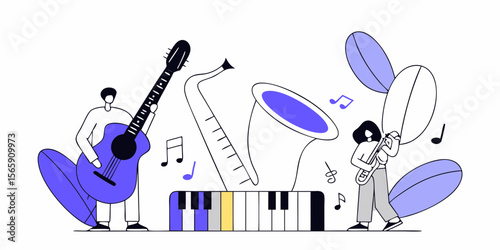 🎵 Musicians Playing Various Instruments