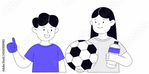 Kids Ready for Soccer Practice