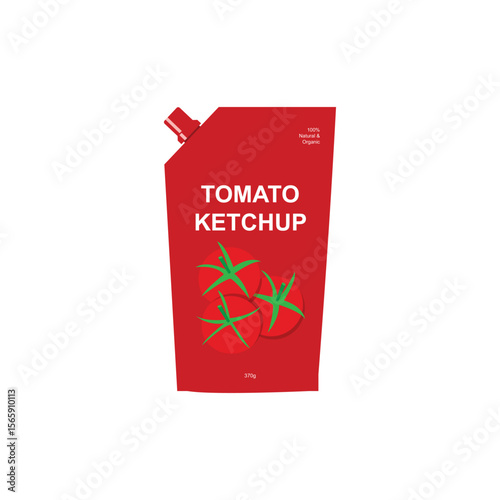 tomato sauce package vector 