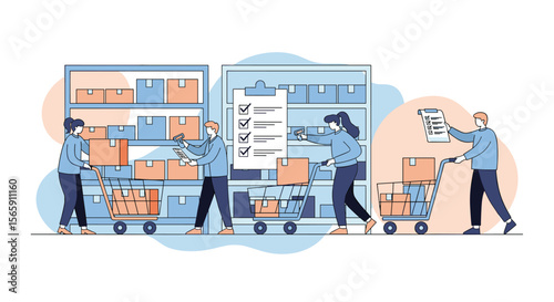 Efficient warehouse operations involve organized inventory management and timely order fulfillment processes