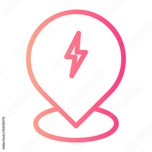 electric charge gradient icon