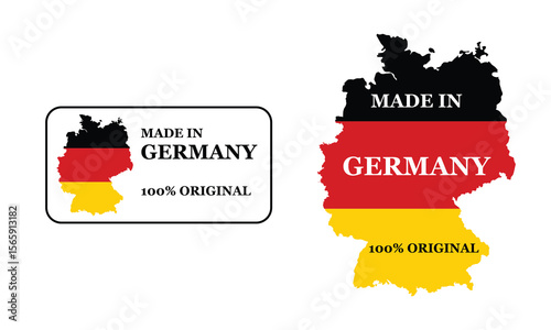 Made in germany label design in 2 style