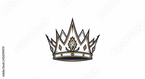 golden crown isolated on white background
