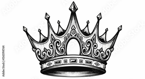 Royal crown isolated on white