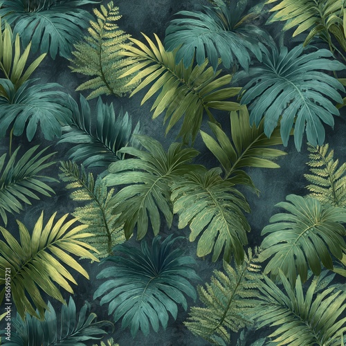 Tropical Leaves Seamless Print