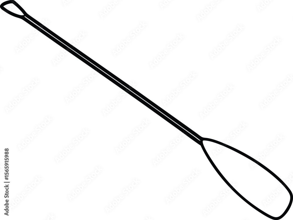 Naklejka premium Paddle Board Summer Sport Sketch on White Background