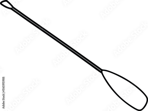 Paddle Board Summer Sport Sketch on White Background