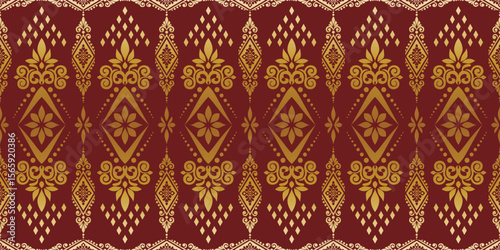 Thai Silk Golden Pattern