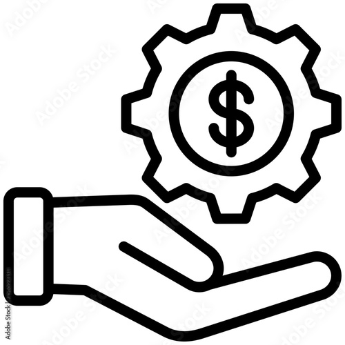 Financial support icon for digital finance, business, website, application, printing, document, poster design, etc