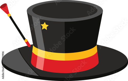 Magician s Top Hat with Wand a Symbol of Magic and Illusion