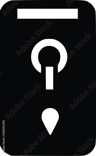 Modern minimalist vector elevator control panel icon design.