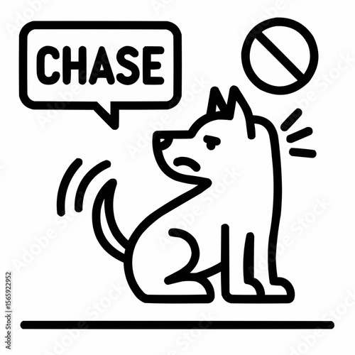 Dog ignoring commands to chase tail. Uncooperative pet