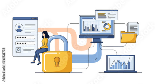 Secure Data Management and Information Protection with Digital Security and System Access Controls
