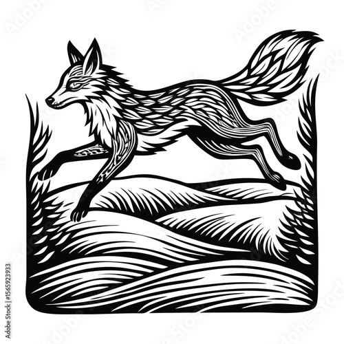 wolf tribal tattoo vector