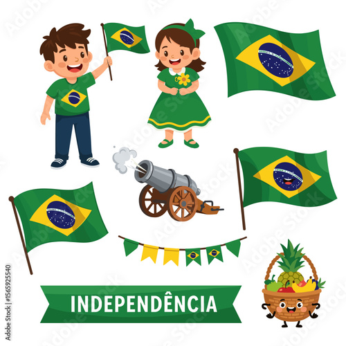 Brazil Independence Day celebration elements and symbols