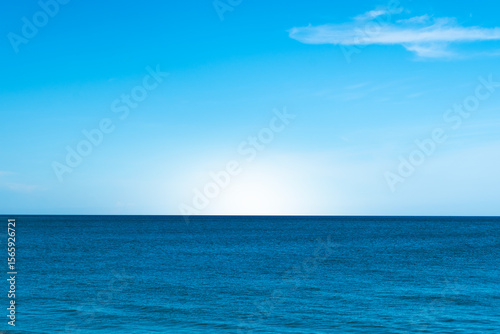 Wallpaper Mural Panorama of cloud clear sky background for summer vacation concept at ocean and summer sea water with sunlight of beautiful cloudy	 Torontodigital.ca