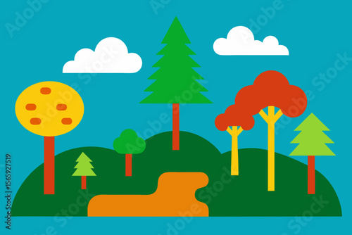 A Simple Graphic Depiction Of Basic Nature Preserves For A Minimalist And Clean Icon