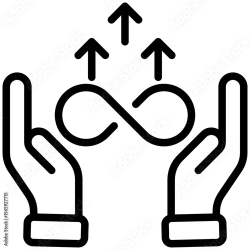 All inclusive icon for gross domestic product (GDP), business, website, application, printing, document, poster design, etc