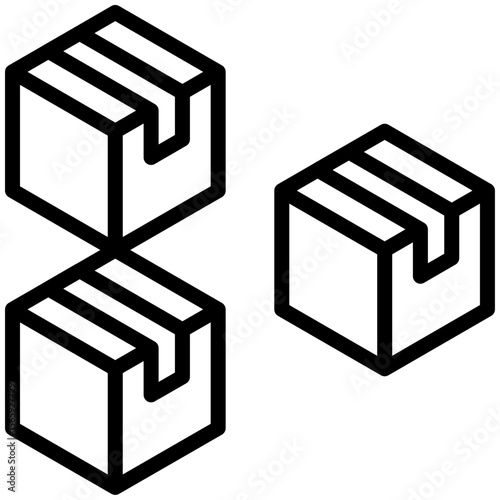 Boxes icon for gross domestic product (GDP), business, website, application, printing, document, poster design, etc