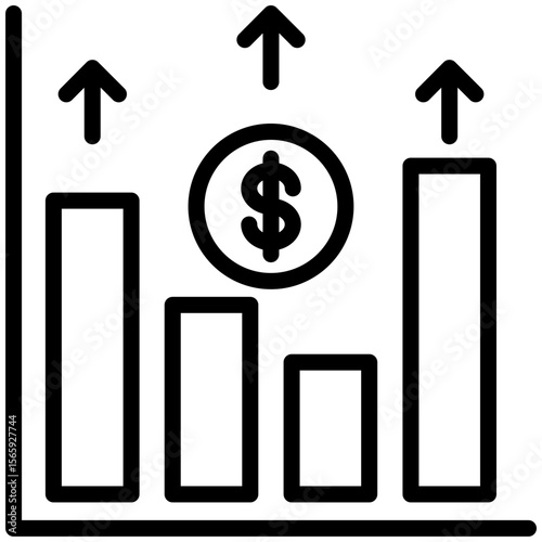 Surplus icon for gross domestic product (GDP), business, website, application, printing, document, poster design, etc
