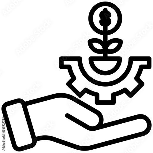 Financial stability icon for gross domestic product (GDP), business, website, application, printing, document, poster design, etc
