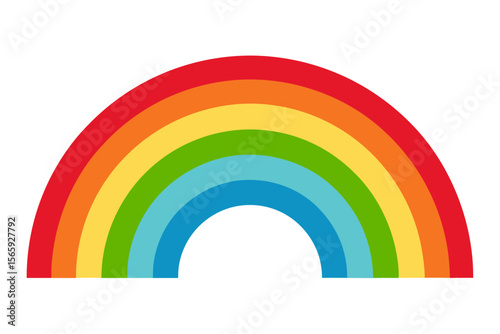 A Simple Graphic Depiction Of Basic Rainbows For A Minimalist And Clean Sky Icon