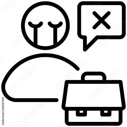 Unemployment icon for gross domestic product (GDP), business, website, application, printing, document, poster design, etc