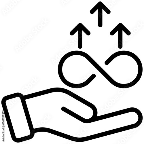 All inclusive icon for gross domestic product (GDP), business, website, application, printing, document, poster design, etc