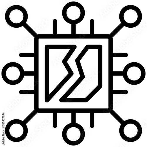 Digital disruption icon for gross domestic product (GDP), business, website, application, printing, document, poster design, etc