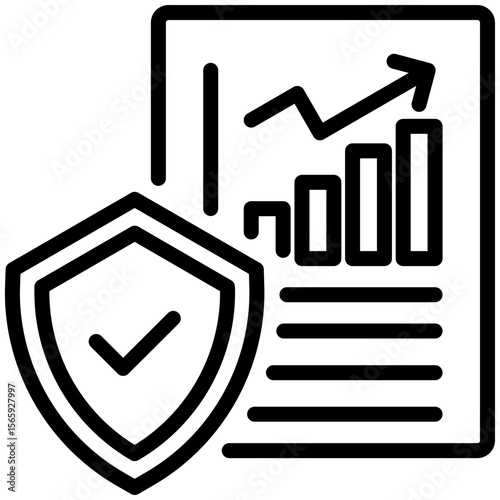 Reliable report icon for gross domestic product (GDP), business, website, application, printing, document, poster design, etc