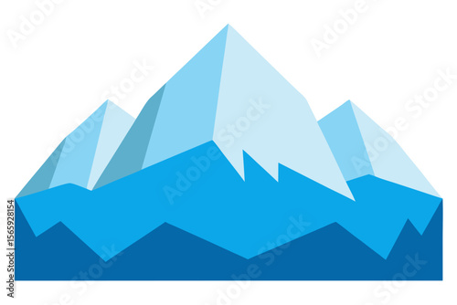 A Simple Graphic Depiction Of Basic Glaciers For A Minimalist And Clean Ice Icon