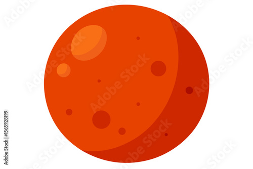 A Simple Graphic Depiction Of The Planet Mars For A Minimalist And Clean Space Icon